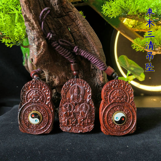 Pendant Taoist Three Pure Ones statues