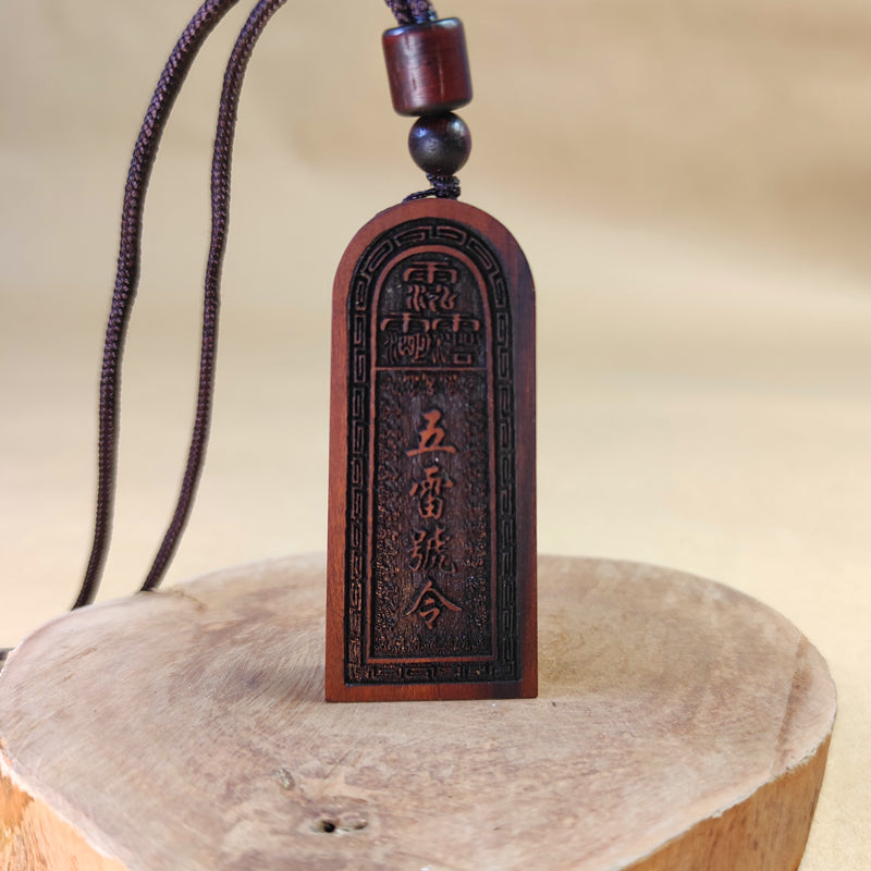 The Five Thunder Command Vermilion Pendant