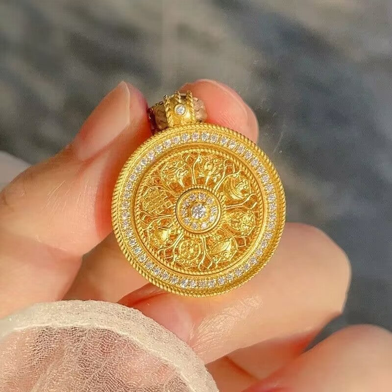 the Eight Treasures Compass Pendant